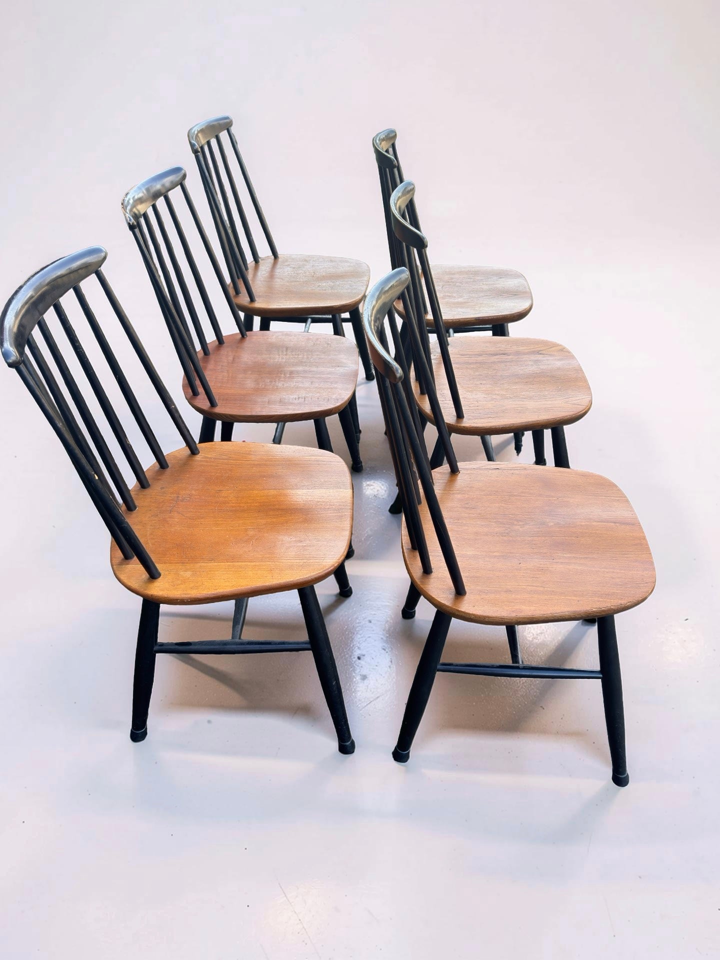 Vintage Fanett stoelen door Ilmari Tapiovaara, 1960s, set van 6