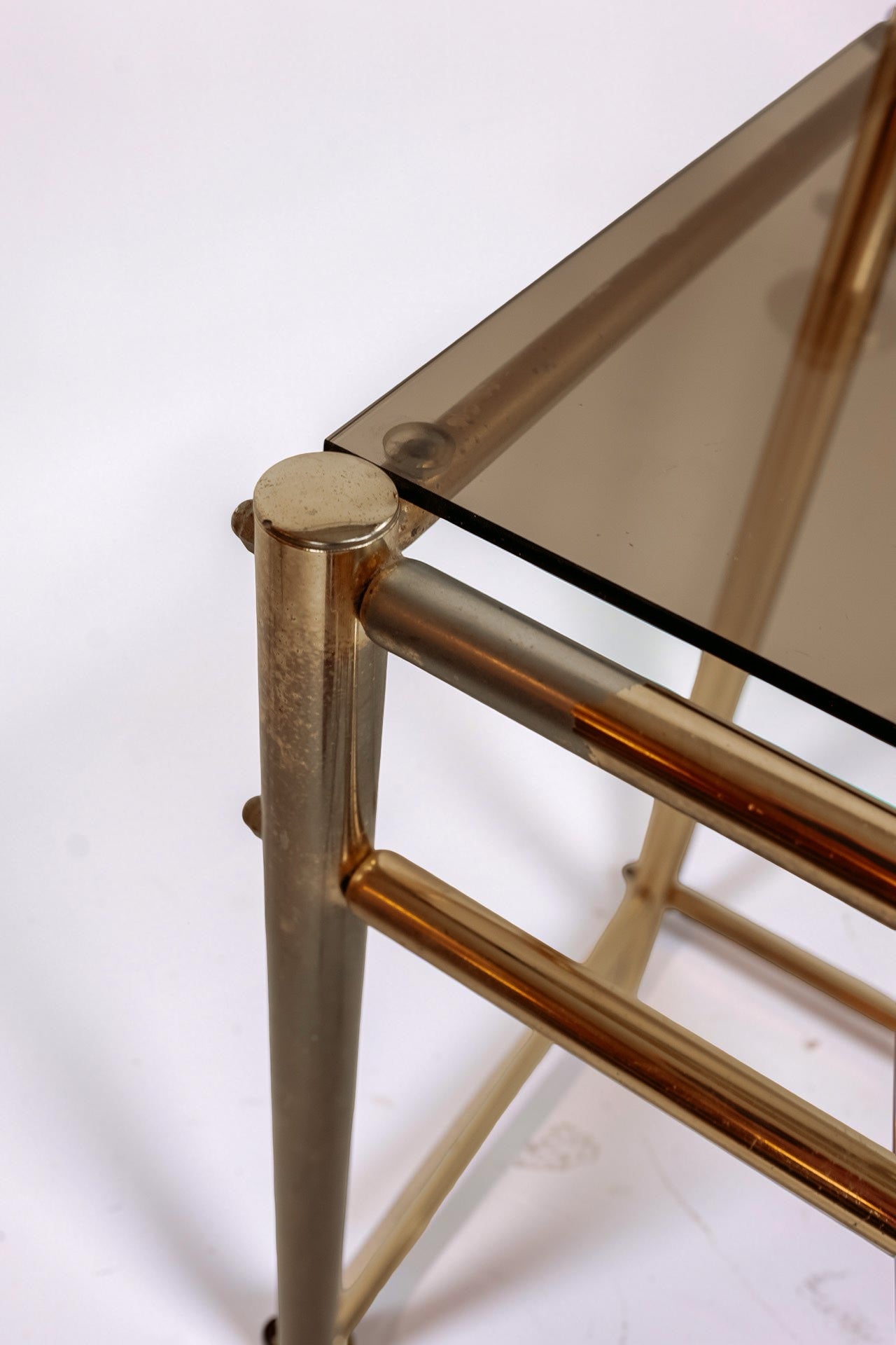Vintage messing vanity kaptafel met krukje