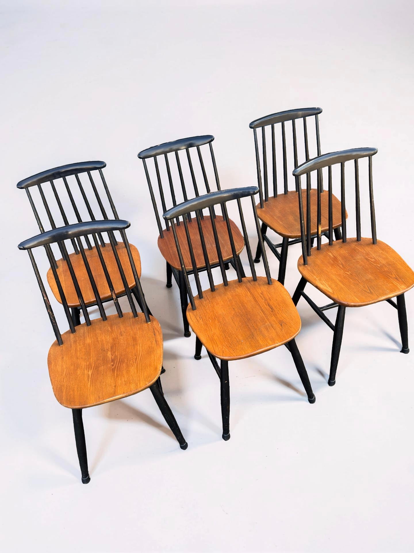 Vintage Fanett stoelen door Ilmari Tapiovaara, 1960s, set van 6